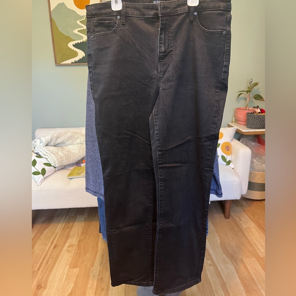 Buffalo David Bitton Black Straight-Leg Women's Jeans